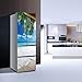 Fridge Wraps Kitchen Fridge Stickers Cover Full Doors, Fridge Sticker Full Covering Door Fridge Covers Skins wall Stickers for Kitchen Decal, Beach Blue Sky sea View Palm Tree