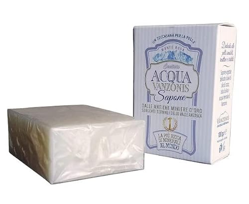 Centisia Acqua Vanzonis Sapone 100 g (2 pezzi) – Sapone Vegetale Naturale con Acqua Termale di Vanzone – Delicato, Lenitivo e Nutriente – Con Olio di Cocco e Mandorle Dolci
