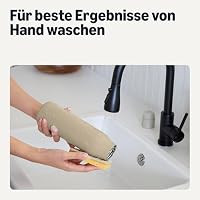 Amazon Basics Isolierte Wasserflasche, 591,5ml, Edelstahl, Auslaufsichere Thermosflasche, BPA-frei, Leinengrau – Ansicht 6