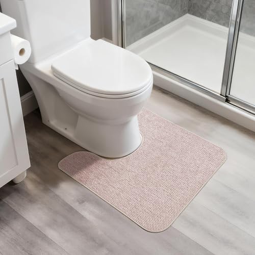 Bosap Toilet Rugs U Shaped Bathroom Rug,Machine Washable Non Slip Quick Dry Super Absorbent Ultra...