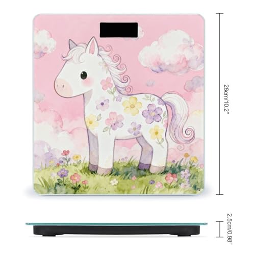 Báscula digital de baño con pantalla LCD y base antideslizante miniatura 2