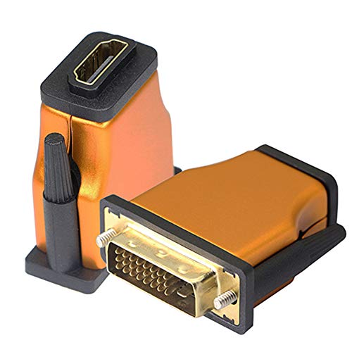 SinLoon DVI-HDMI 変換アダプター HDMIメス-DVI 24+1ピンオス 双方向転送コンバーター 金メッキ端子 二重ネジ固定 1080P PS4 Switch DVDレコーダー パソコンTV モニター プロジェクターなど