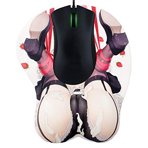 Tapis de souris 3D doux et sexy en silicone pour enfant Motif gros seins et hanches Random Pattern Cover