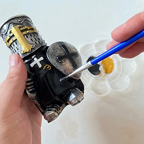 Nezababy 8 Pcs Knight Garden Gnomes Decorations Funny Medieval War Sculpture Army Guard Statue Outdoor Yard Lawn Decor Resin (8 Pcs Set) #TOP5