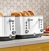 GE 4 Slice Toaster | Extra Wide Slots for Bagels, Breads, Waffles & More | 7 Shade Options | Countertop Kitchen Essentials | 1500 watt, White