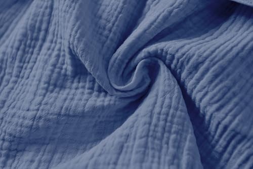 Image of TADO MUSLIN Organic Cotton Toddler Bathrobe, Soft and Breathable Baby Robe for Kid, Boy& Girl Hooded Robe Muslin