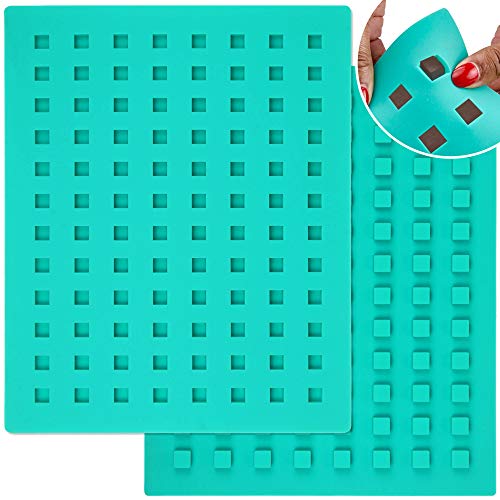 O'Creme Square Mini Brownie Silicone Mold for Chocolate Truffles, Ganache, Jelly, Candy, Pralines