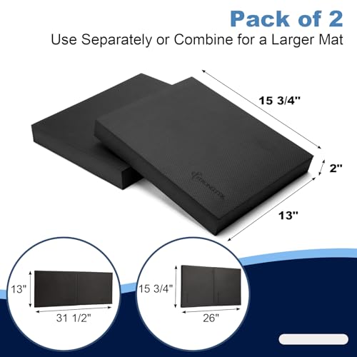 Image of StrongTek Professional Foam Exercise Balance Pad - 15.8 inch x 13 inch x 2 inch, High-Density TPE Foam Knee Pad, Non-Slip & Water-Resistant, for Balance Training, Physical Therapy, Yoga, and More