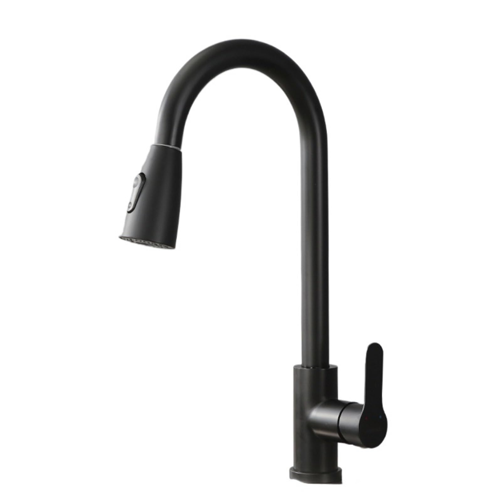 Rrypbovg Blackb Pull Out Faucet Kitchen Basin Faucet Silver Surface Bathroom Sink Pull-Out Single Hole G1/2 Mixer(Blackb)
