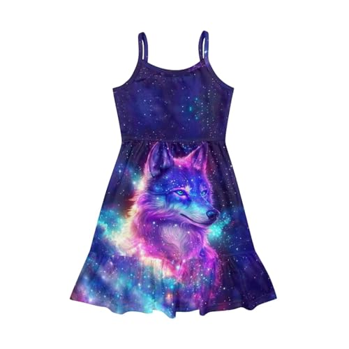 Upetstory Summer Dresses for Girls Spaghetti Strap Dress Beach Sundress 3-143