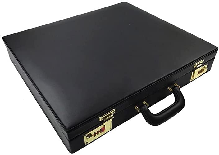 Bricks Maons Masonic Apron Case - Black Briefcase Different Materials WM & MM