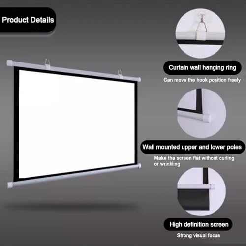 Pantalla de proyección portátil HD 60 pulgadas 4:3 miniatura 3