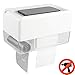 Toilet Paper Holder, WOVTE Free Punching Installation Waterproof Toilet Paper Roll Holder with Mobile Phone Garbage Bag Storage for Bathroom,Kitchen ,Living Room- White