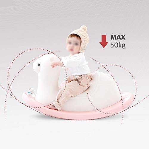 YWSZJ Kinder schöne Schaukelpferd Baby Indoor-Spielplatz Kunststoff Schaukelstuhl Kinder Fahrt auf Tierspielzeug (Color… – Bild 6