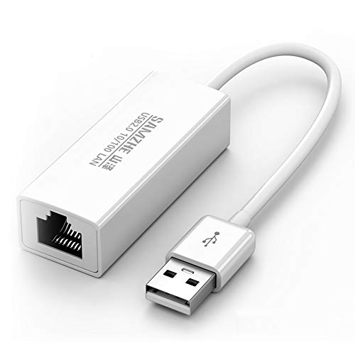 Adaptador de Red SAMZHE USB 2.0 a Ethernet 10/100 RJ45 LAN Ethernet Adapter soporta Windows, Linux, OS X/macOS