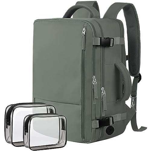 Hanples 35L Travel Backpack with Laptop & Toiletry Bags