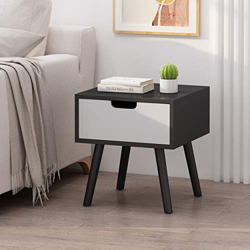 Christopher Knight Home Leila End Table, Black, White 15.5 In X 15.5 In X 16.75 In #TOP1