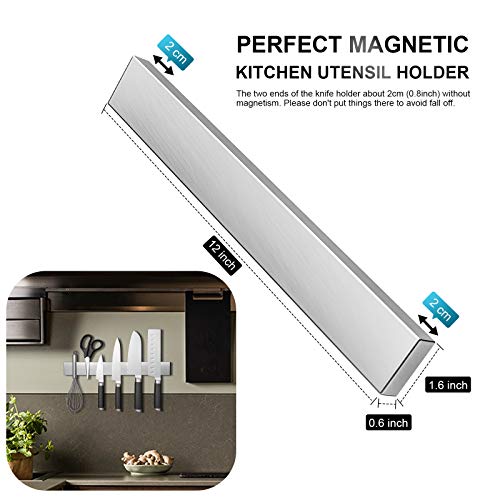 Barra Magnetica per Coltelli, 30cm Portacoltelli da Cucina Portacoltelli Magnetico Barra Portacoltelli Pensile, Striscia Pensile per Casa Cuoco Coltelli da Cucina (12 inch) - immagine 4