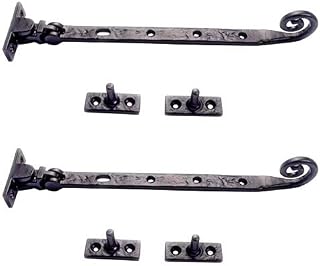 Adonai Hardware 10" Black Antique Iron Window Casement Stay