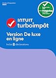 TurboImpôt De luxe en ligne 2025 - 8 déclarations - Français - Version en ligne [PC/Mac Online Code]
