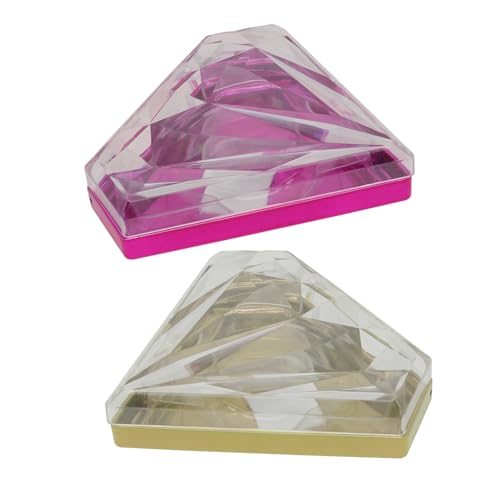ERINGOGO 2 pezzi Scatola per Ciglia Finte in Acrilico Portaciglia Trasparente Resistente con Vassoio Sagomato Custodia Trucco per Organizzazione e Conservazione Elegante