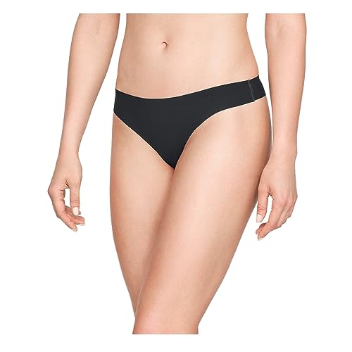 Image of Under Armour Womens Pure Stretch Thong Multi-Pack , Black (001) /Black , X-Large