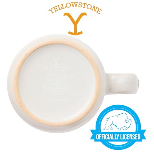 Silver Buffalo Caneca de cerâmica esmaltada reativa Yellowstone Dutton Ranch Silo, 590 ml