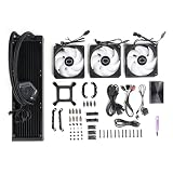 CoolerMaster MasterLiquid 360 Atmos ARGB Close-Loop AIO Liquid Cooler, Customize Pump, Sickleflow Edge PWM Fans, 360mm Radiator, CryoFuze, AMD Ryzen AM5/AM4, Intel LGA1700/1200 (MLX-D36M-A25PZ-R1) - 16