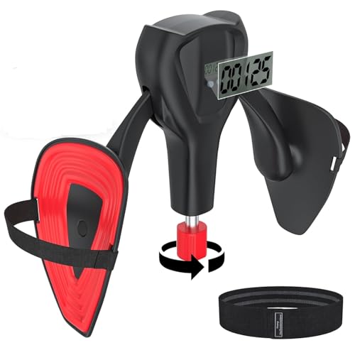 Nirdamb Thigh Master Adjustable Resistance Inner Thigh Exerciser Trainer with Leg Straps Band and Counter Pelvic Floor Kegel Hip Exercise Workout Equipment Pilates for Women Men Home Gym Yoga