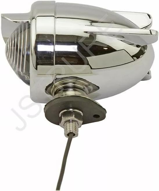 for Bicycle Steel Rear Dummy Light Wing Bullet Style Chrome/Clear.
