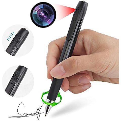 Mini Hidden Camera Pen Camera HD 1080P Video Recorder, Gear Body Camera Portable Pocket Camera 150 Minutes Battery Life with 32GB SD Card for Business Conference and Security Cover