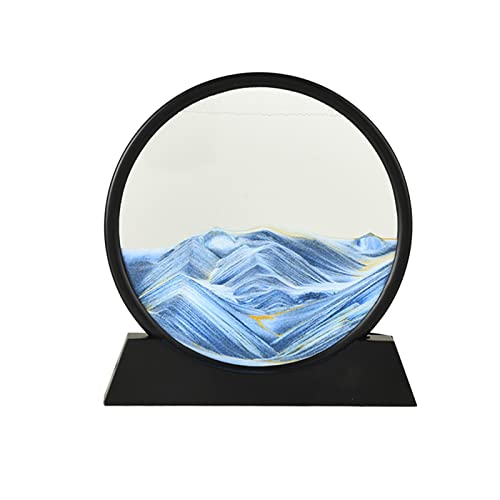 Moving Sand Art Picture Flowing Sand Painting,Sand Picture,3D Deep Sea Dynamic Sandscape,Tabletop Sand Picture for Bedroom Office Hotel Home Decor Party Gift (Color : C, Size : 7INCH)