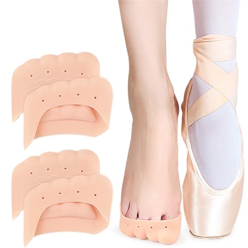 Gel Toe Cover Protectors, 2 Pairs Silicone Breathable Toe Caps Metatarsal Pad...