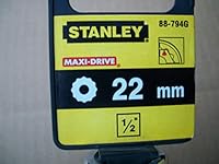 Stanley 1/2-Inch Drive Socket, 22 mm Size