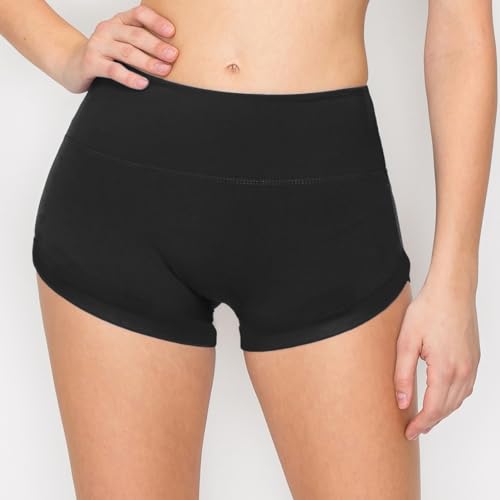 Image of ALWAYS Women's Super Soft Casual Yoga Workout Shorts with Hem Black M