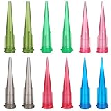 120Pcs 6 Size Plastic Tapered Pinhead Blunt Tips Adhesive Dispensing TT Glue Tips for Industry Oil or Glue Applicator, 20Pcs for Each Size