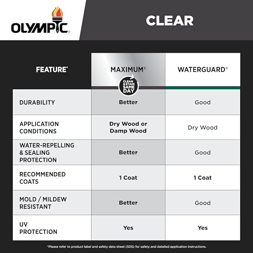 Olympic WaterGuard 1 gal. Clear Exterior Waterproofing Wood Sealer