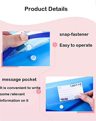 7 Pack Document Folder A4 Waterproof Transparent Document Bag Expanding File Wallet Document Folder Organizers Bags #TOP5