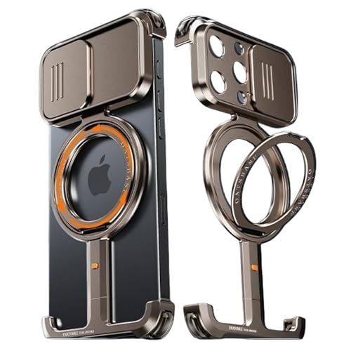 Coque iPhone 16 Pro Max MagSafe en aluminium avec protège-caméra coulissant