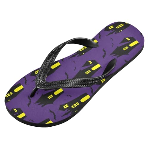 Burbuja Spooky Haunted Houses Flip Flops for Women Men, Soft Thong Sandals Rubber Slippers for Pool Beach Essentials2