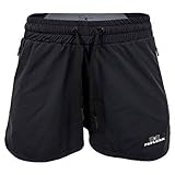 Feflogx Sportswear Damen Sport-Shorts, Kurze Sport-Hose für Fitness, Gym, Yoga, Kampfsport-Training, MMA, Freizeit & Joggen, Trainingshose