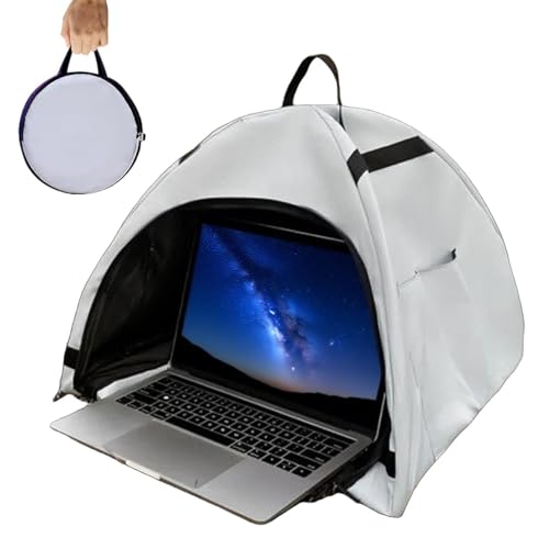 Tente ordinateur portable pliable camping et voyage avec protection contre les reflets