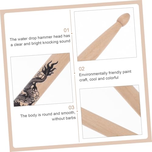 Baquetas Holibanna Maple Wood 5A para batería 2 piezas miniatura 4