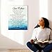 OTINGQD Our Father Prayer Wall Decor,Lords Prayer Wall Art,Religious Bible Verse Wall Decor,Scripture Canvas Wall Art for Christian Home Office Church
