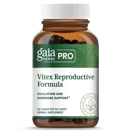 Gaia Pro Vitex Reproductive Formula - Supports Healthy Reproductive Function - With Organic Dandelion Root, Chaste Tree, Ginger Root, Cramp Root & More - 60 Vegan Liquid Phyto-Capsules (30 Servings) #TOP11