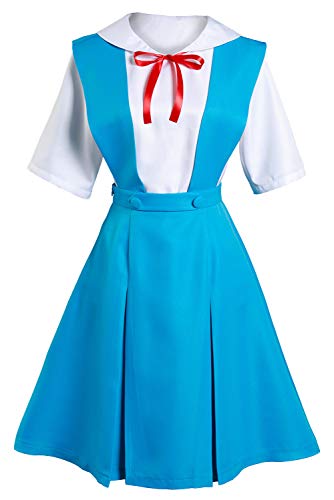 Enhopty Neon Genesis Eva Asuka Langley Soryu Ayanami Rei School Uniforme Robe d'Halloween Carnival Suit Cosplay Costume Femme S Cover