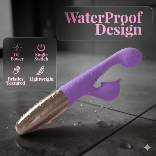 Image of ZYLLION Bunny Rabbit Massager - Purple | Ergonomic Design | Multiple Modes | Quiet & Portable