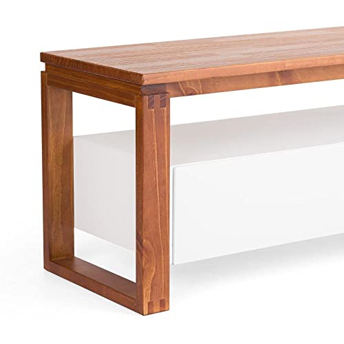 Rack para TV até 65 Polegadas 160cm 2 Gavetas Craft Artemobili Branco/Garapa