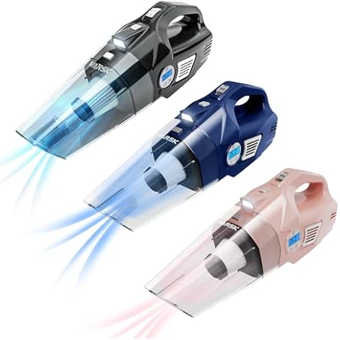 VARSK Car Vacuum Cleaner High Power, 4-in-1 Handheld Car Vacuum Portable Tire Inflator with LED Light and Digital Tire Pressure Gauge LCD Display, 12V DC, 15FT Cord, Car Gifts for Men Women Cover