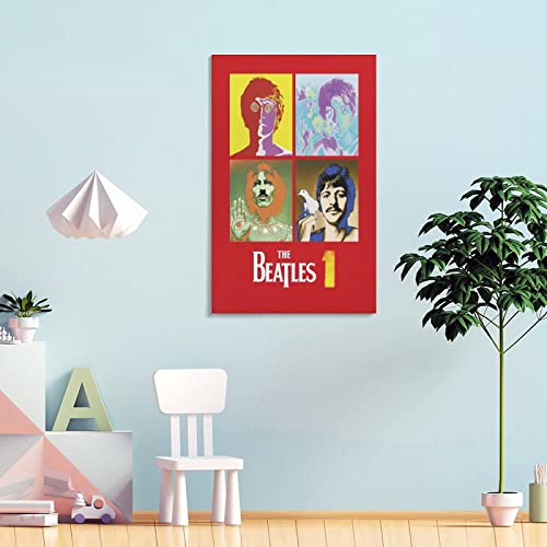 The Beatles 1 Poster décoratif sur toile pour décoration murale et chambre à coucher 60 x 90 cm - Les Beatles, Paul McCartney, John Lennon, RIngo Starr, George Harrison The Beatles 1 Poster décoratif sur toile pour décoration murale et chambre à coucher 60 x 90 cm – Image 5